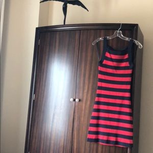 Michael Kors navy and red strappy back dress